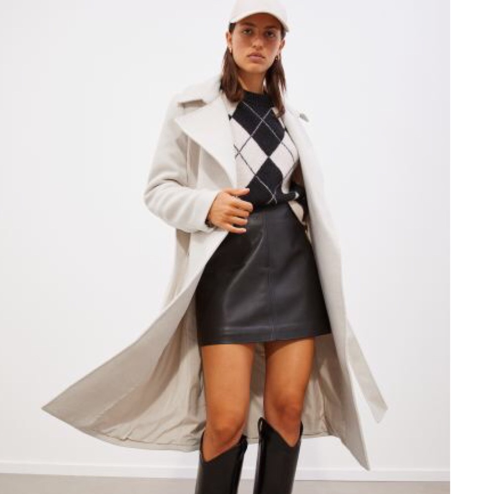 H&M Coat - Tie Belt Coat